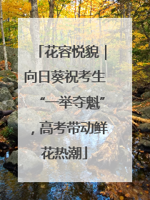 花容悦貌｜向日葵祝考生“一举夺魁”，高考带动鲜花热潮