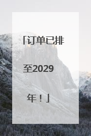 订单已排至2029年！