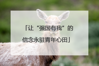 让“强国有我”的信念永驻青年心田