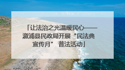 让法治之光温暖民心——溆浦县民政局开展“民法典宣传月” 普法活动