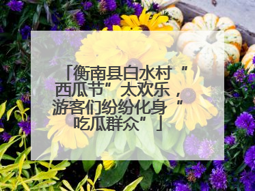 衡南县白水村“西瓜节”太欢乐，游客们纷纷化身“吃瓜群众”