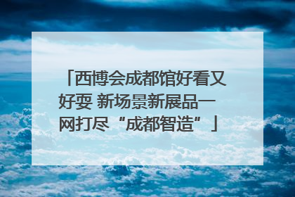 西博会成都馆好看又好耍 新场景新展品一网打尽“成都智造”