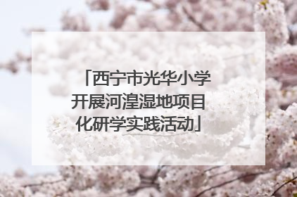 西宁市光华小学开展河湟湿地项目化研学实践活动