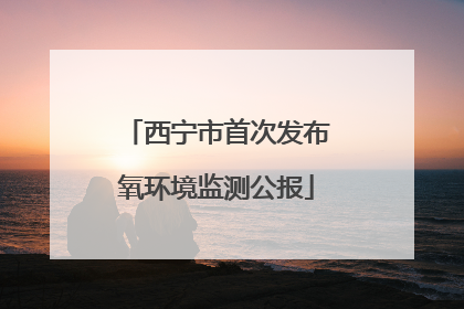 西宁市首次发布氧环境监测公报