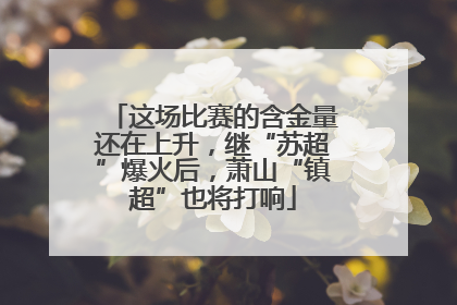 这场比赛的含金量还在上升，继“苏超”爆火后，萧山“镇超”也将打响