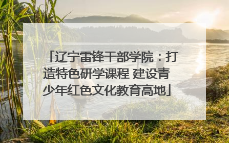 辽宁雷锋干部学院：打造特色研学课程 建设青少年红色文化教育高地