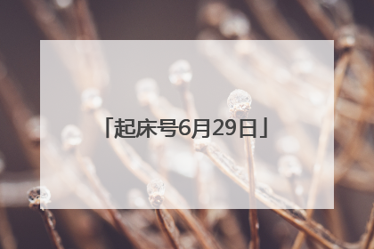 起床号6月29日