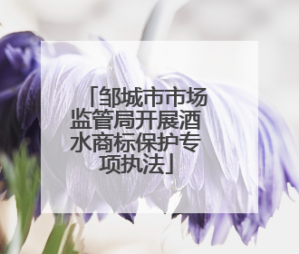 邹城市市场监管局开展酒水商标保护专项执法