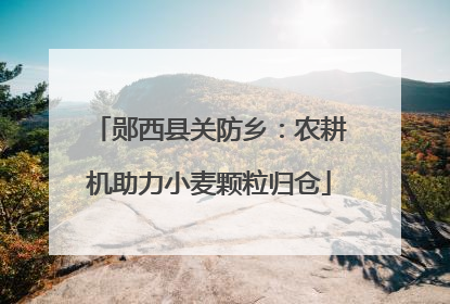 郧西县关防乡：农耕机助力小麦颗粒归仓