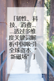 韧性、科技、消费……透过多维度关键词解析中国吸引全球资本“新磁场”