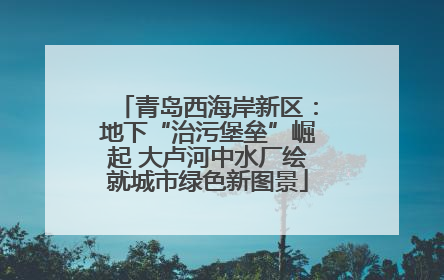 青岛西海岸新区：地下“治污堡垒”崛起 大卢河中水厂绘就城市绿色新图景