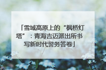 雪域高原上的“枫桥灯塔”：青海吉迈派出所书写新时代警务答卷