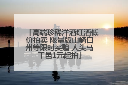 高端珍稀洋酒红酒低价拍卖 限量版山崎白州等限时买赠 人头马干邑1元起拍