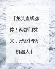 龙头直线涨停！两部门发文，涉及智能机器人