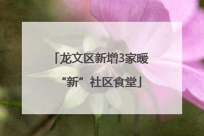 龙文区新增3家暖“新”社区食堂