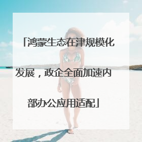 鸿蒙生态在津规模化发展，政企全面加速内部办公应用适配