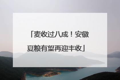 麦收过八成！安徽夏粮有望再迎丰收