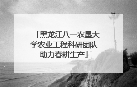 黑龙江八一农垦大学农业工程科研团队助力春耕生产