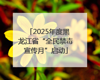 2025年度黑龙江省“全民禁毒宣传月”启动