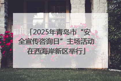 2025年青岛市“安全宣传咨询日”主场活动在西海岸新区举行