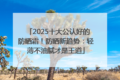 2025十大公认好的防晒霜！防晒新趋势：轻薄不油腻才是王道