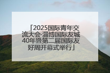 2025国际青年交流大会·淄博国际友城40年暨第二届国际友好周开幕式举行