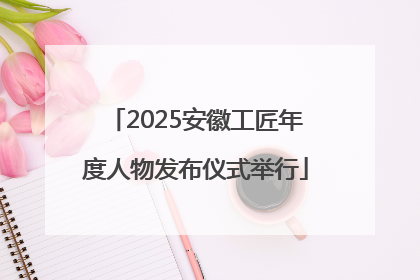 2025安徽工匠年度人物发布仪式举行