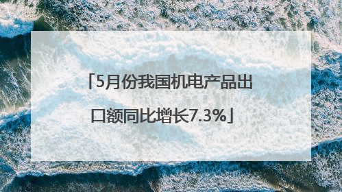 5月份我国机电产品出口额同比增长7.3%